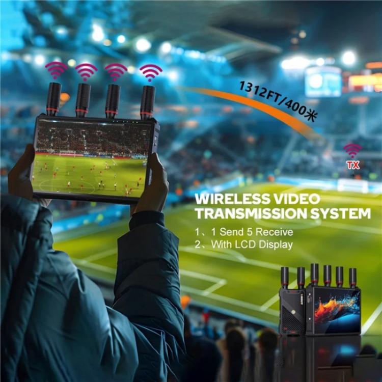 VRRIIS 083P Wth Screen Support 1TX to 5RX 400m Wireless HDMI Transmitter Receiver, Plug:US Plug - Adapter by buy2fix | Online Shopping UK | buy2fix