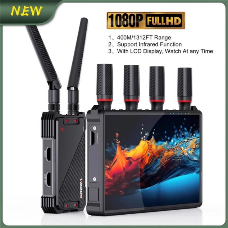 VRRIIS 083H 400M Range 7 Inch LCD Screen HDMI Extender Wireless HDMI Transmitter Receiver, Plug:AU Plug - Adapter by buy2fix | Online Shopping UK | buy2fix