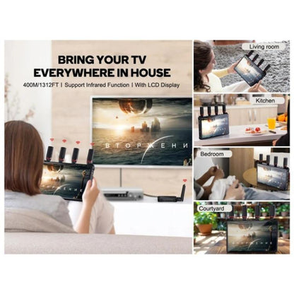 VRRIIS 083H 400M Range 7 Inch LCD Screen HDMI Extender Wireless HDMI Transmitter Receiver, Plug:EU Plug - Adapter by buy2fix | Online Shopping UK | buy2fix