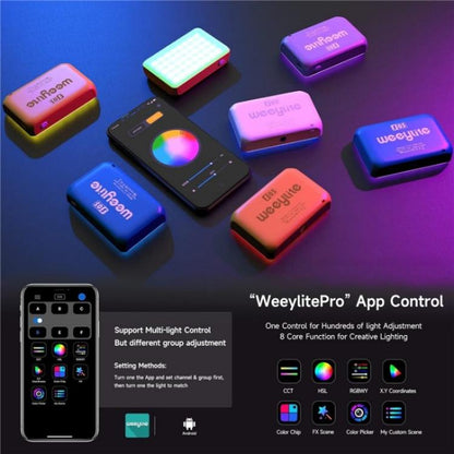 Weeylite S03 Portable RGB Light Video Live Streaming Photography Full Color Fill Light(Grey) - Selfie Light by buy2fix | Online Shopping UK | buy2fix