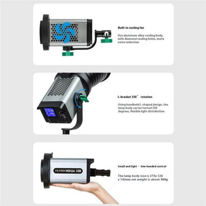 VILTROX Ninja 10 5600K Professional Photography Studio Fill Light 120W LED Video Light(US Plug) -  by buy2fix | Online Shopping UK | buy2fix