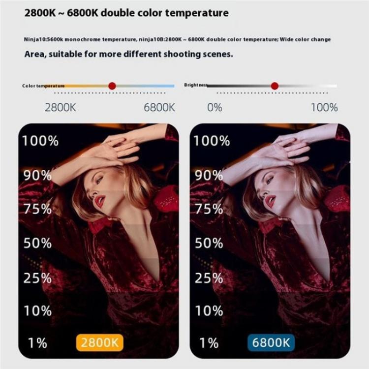 VILTROX Ninja 10 5600K Professional Photography Studio Fill Light 120W LED Video Light(UK Plug) -  by buy2fix | Online Shopping UK | buy2fix