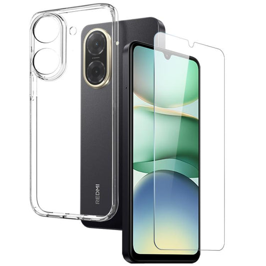 For Xiaomi Redmi A5 4G 171.7mm NORTHJO 2 in 1 TPU Phone Case Screen Protector Tempered Glass Film(Clear) - Xiaomi Cases by NORTHJO | Online Shopping UK | buy2fix