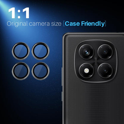 For Xiaomi Redmi Note 14 Pro 4G NORTHJO Camera Lens Protector CD Metal Ring Tempered Glass Film(Black) - Note 14 Pro Tempered Glass by NORTHJO | Online Shopping UK | buy2fix