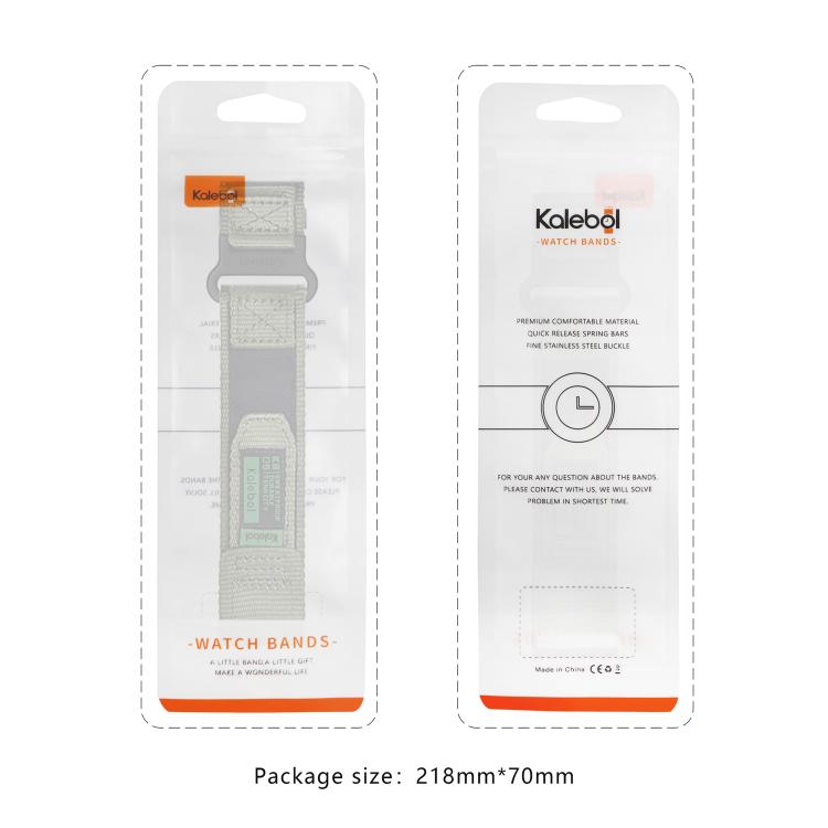 For Apple Watch 42mm / 41mm / 40mm / 38mm Kalebol Hook and Tri-Loop Nylon Watch Band(Black) - Watch Bands by Kalebol | Online Shopping UK | buy2fix