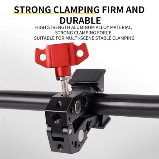 F084 Metal Hot Shoe Mount Multi-Function Crab Clamp Universal Photography Light Stand Clamp -  by buy2fix | Online Shopping UK | buy2fix