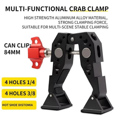 F084 Metal Hot Shoe Mount Multi-Function Crab Clamp Universal Photography Light Stand Clamp -  by buy2fix | Online Shopping UK | buy2fix