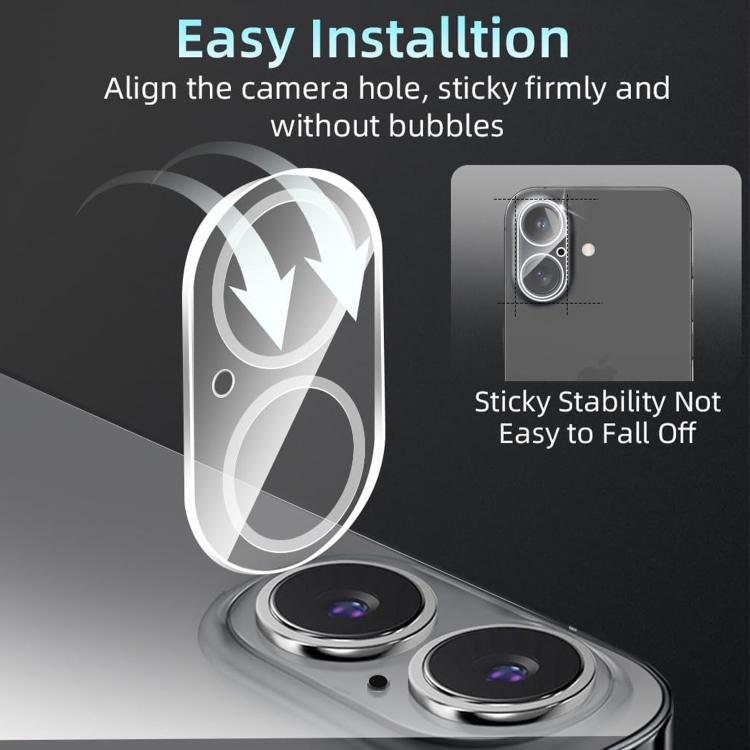 For iPhone 16 Kalebol Transparent One Piece Lens Protection Film - iPhone 16 Tempered Glass by Kalebol | Online Shopping UK | buy2fix
