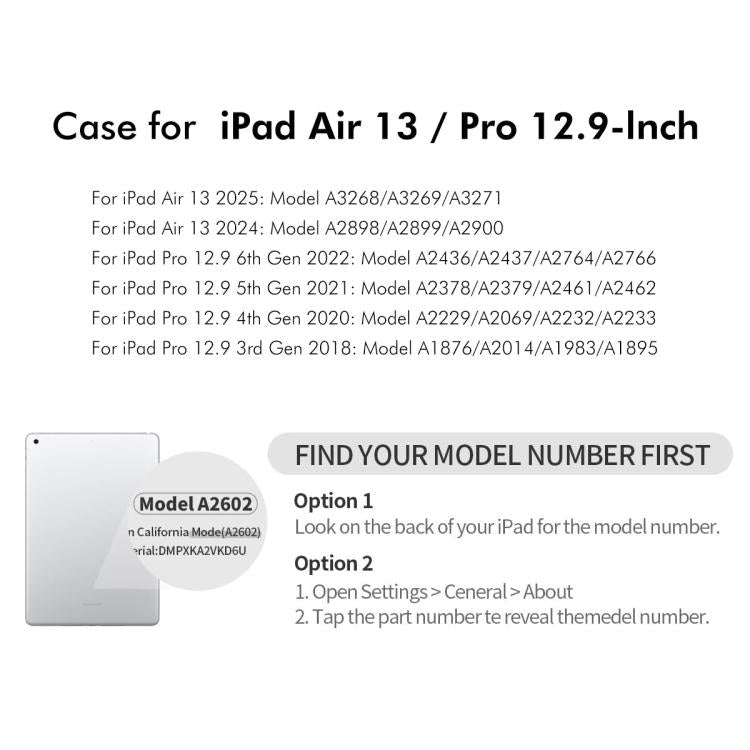 For iPad Pro 12.9 / Air 13 2025 / 2024 ENKAY 360 Degree Rotation Litchi Leather Smart Tablet Case(Light Blue) - iPad Air 13 2025 / 2024 Cases by ENKAY | Online Shopping UK | buy2fix