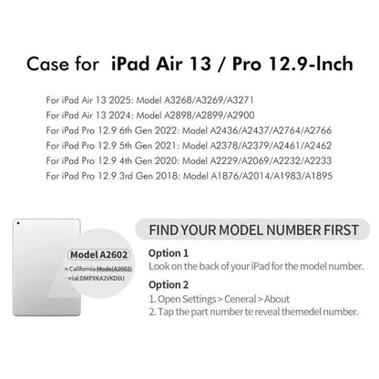 For iPad Pro 12.9 / Air 13 2025 / 2024 ENKAY 360 Degree Rotation Litchi Leather Smart Tablet Case(White) - iPad Air 13 2025 / 2024 Cases by ENKAY | Online Shopping UK | buy2fix