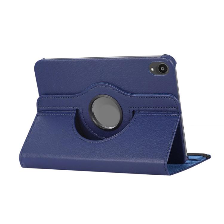 For iPad mini 2024 / mini 6 ENKAY 360 Degree Rotation Litchi Leather Smart Tablet Case(Dark Blue) - iPad mini 2024 Cases by ENKAY | Online Shopping UK | buy2fix
