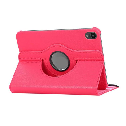 For iPad mini 2024 / mini 6 ENKAY 360 Degree Rotation Litchi Leather Smart Tablet Case(Rose Red) - iPad mini 2024 Cases by ENKAY | Online Shopping UK | buy2fix