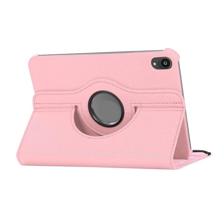 For iPad mini 2024 / mini 6 ENKAY 360 Degree Rotation Litchi Leather Smart Tablet Case(Pink) - iPad mini 2024 Cases by ENKAY | Online Shopping UK | buy2fix