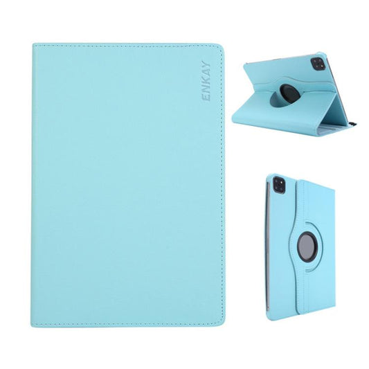 For iPad Pro 11 2025 / 2024 ENKAY 360 Degree Rotation Litchi Leather Smart Tablet Case(Light Blue) - iPad Pro 11 2025 / 2024 Cases by ENKAY | Online Shopping UK | buy2fix