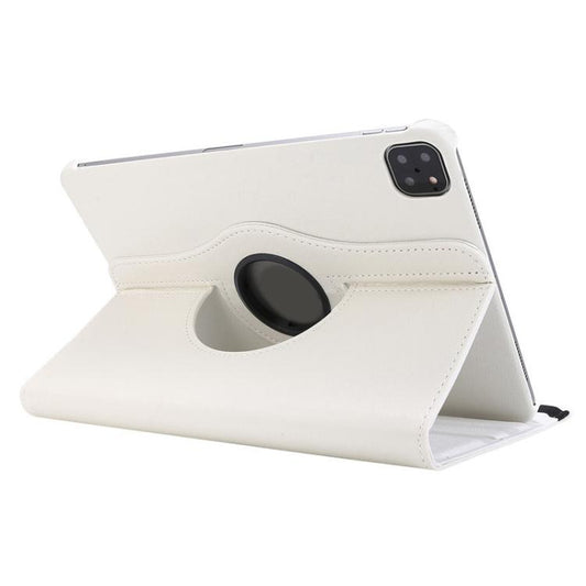 For iPad Pro 11 2025 / 2024 ENKAY 360 Degree Rotation Litchi Leather Smart Tablet Case(White) - iPad Pro 11 2025 / 2024 Cases by ENKAY | Online Shopping UK | buy2fix