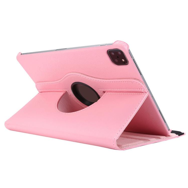 For iPad Pro 11 2025 / 2024 ENKAY 360 Degree Rotation Litchi Leather Smart Tablet Case(Pink) - iPad Pro 11 2025 / 2024 Cases by ENKAY | Online Shopping UK | buy2fix