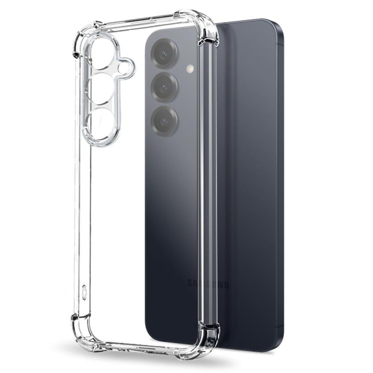 For Samsung Galaxy S25+ 5G NORTHJO 2 in 1 TPU Airbag Shockproof Phone Case with Screen Film(Clear) - Galaxy S25+ 5G Cases by NORTHJO | Online Shopping UK | buy2fix