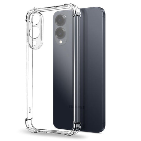 For Samsung Galaxy S25 Edge 5G NORTHJO 2 in 1 TPU Airbag Shockproof Phone Case with Screen Film(Clear) - Galaxy S25 Edge 5G Cases by NORTHJO | Online Shopping UK | buy2fix