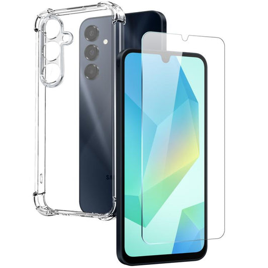 For Samsung Galaxy A16  4G / 5G NORTHJO 2 in 1 TPU Airbag Shockproof Phone Case with Screen Film(Clear) - Galaxy Phone Cases by NORTHJO | Online Shopping UK | buy2fix