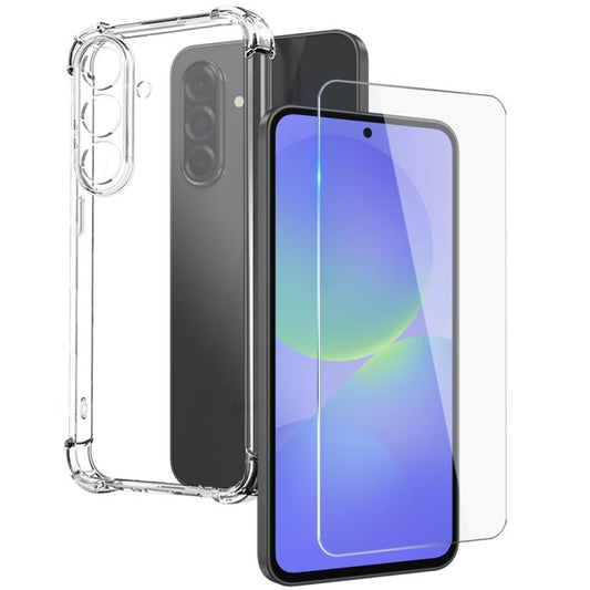 For Samsung Galaxy A36 5G NORTHJO 2 in 1 TPU Airbag Shockproof Phone Case with Screen Film(Clear) - Galaxy Phone Cases by NORTHJO | Online Shopping UK | buy2fix