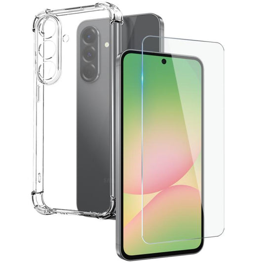 For Samsung Galaxy A56 5G NORTHJO 2 in 1 TPU Airbag Shockproof Phone Case with Screen Film(Clear) - Galaxy Phone Cases by NORTHJO | Online Shopping UK | buy2fix