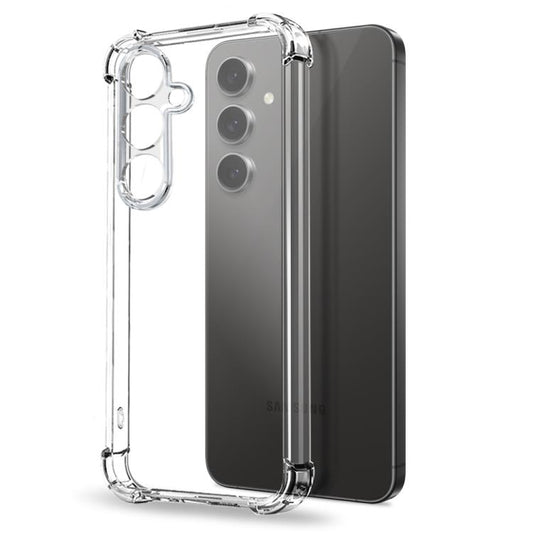 For Samsung Galaxy S24 FE 5G NORTHJO 2 in 1 TPU Airbag Shockproof Phone Case with Screen Film(Clear) - Galaxy S24 FE 5G Cases by NORTHJO | Online Shopping UK | buy2fix