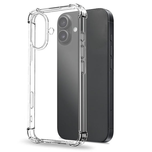 For iPhone 16 NORTHJO 2 in 1 TPU Airbag Shockproof Phone Case with Screen Film(Clear) - iPhone 16 Cases by NORTHJO | Online Shopping UK | buy2fix