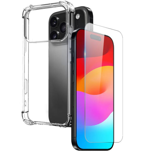 For iPhone 17 Pro Max NORTHJO 2 in 1 TPU Airbag Shockproof Phone Case with Screen Film(Clear) - iPhone 17 Pro Max Cases by NORTHJO | Online Shopping UK | buy2fix