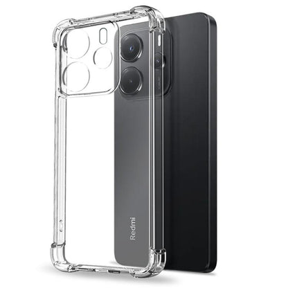For Redmi Note 14 4G 164.84mm NORTHJO 2 in 1 TPU Airbag Shockproof Phone Case with Screen Film(Clear) - Note 14 Cases by NORTHJO | Online Shopping UK | buy2fix