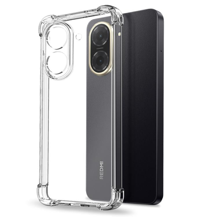 For Redmi A5 4G 171.7mm NORTHJO 2 in 1 TPU Airbag Shockproof Phone Case with Screen Film(Clear) - Xiaomi Cases by NORTHJO | Online Shopping UK | buy2fix