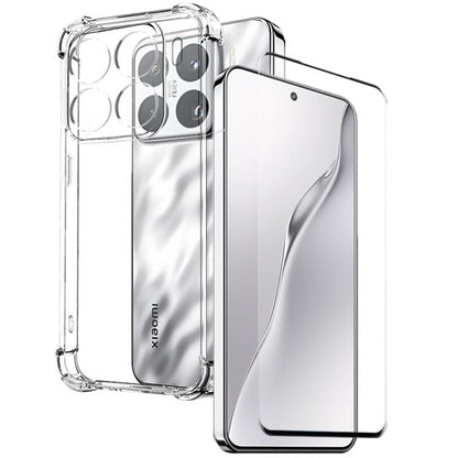 For Xiaomi 15 Pro 5G NORTHJO 2 in 1 TPU Airbag Shockproof Phone Case with Screen Film(Clear) - 15 Pro Cases by NORTHJO | Online Shopping UK | buy2fix