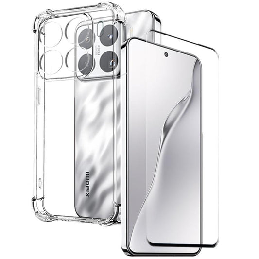 For Xiaomi 15 Pro 5G NORTHJO 2 in 1 TPU Airbag Shockproof Phone Case with Screen Film(Clear) - 15 Pro Cases by NORTHJO | Online Shopping UK | buy2fix