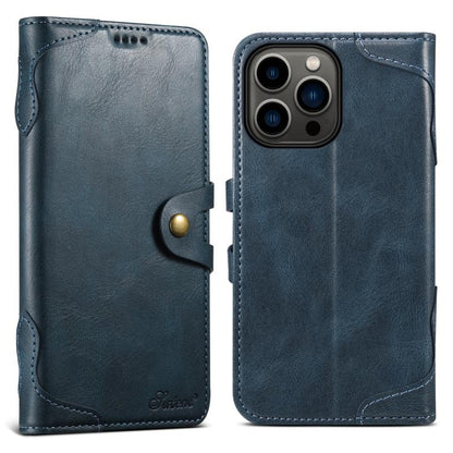 For iPhone 16 Pro Suteni Q-03 Oil Wax Magnetic Clasp Leather Phone Case(Blue) - iPhone 16 Pro Cases by Suteni | Online Shopping UK | buy2fix