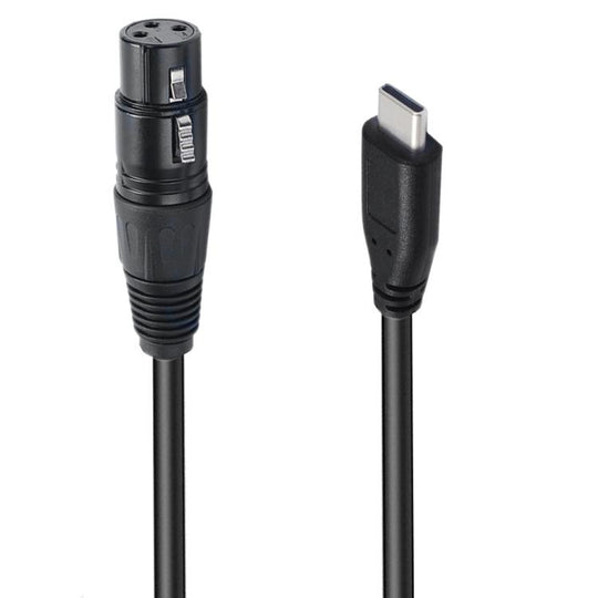 Type-C Male to XLR Male JUNSUNMAY Microphone Phone Audio Adapter Cable, Length: 1m
