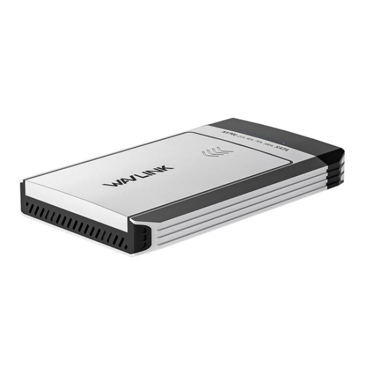 WAVLINK ST347 One-Click Offline Clone Dual Slot M.2 SSD Enclosure USB-C 3.2 Gen2 10Gbps(UK Plug) - HDD Enclosure by WAVLINK | Online Shopping UK | buy2fix