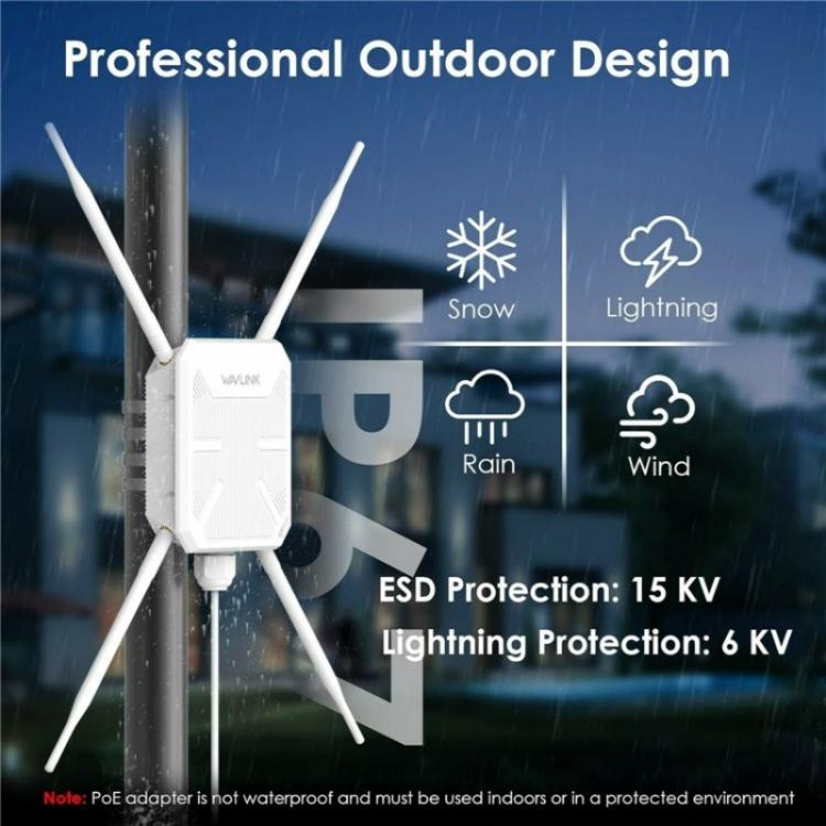 WAVLINK WN588HA2 AP Repeater WiFi Signal Booster AC1200 Dual Band WiFi Extender, Plug:AU Plug - Wireless Routers by WAVLINK | Online Shopping UK | buy2fix