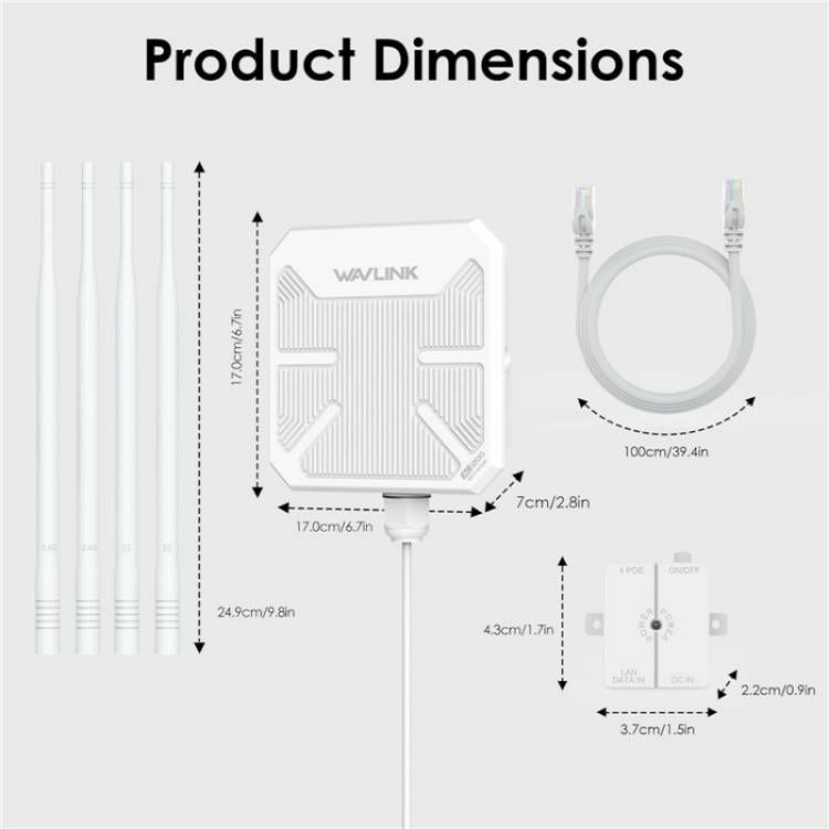 WAVLINK WN588HA2 AP Repeater WiFi Signal Booster AC1200 Dual Band WiFi Extender, Plug:AU Plug - Wireless Routers by WAVLINK | Online Shopping UK | buy2fix