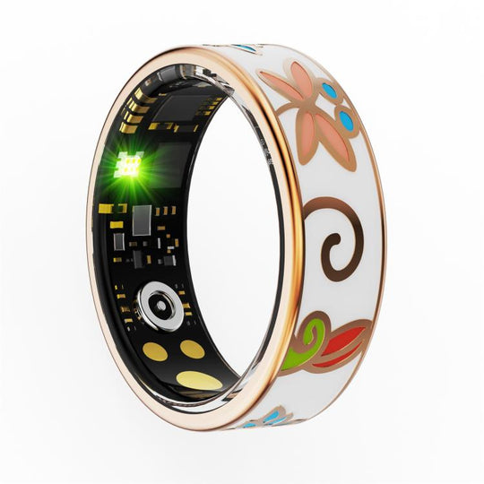 R18 SIZE 6 Smart Ring, Support Heart Rate / Blood Oxygen / Sleep / Care For Faimilies(Rose Gold)