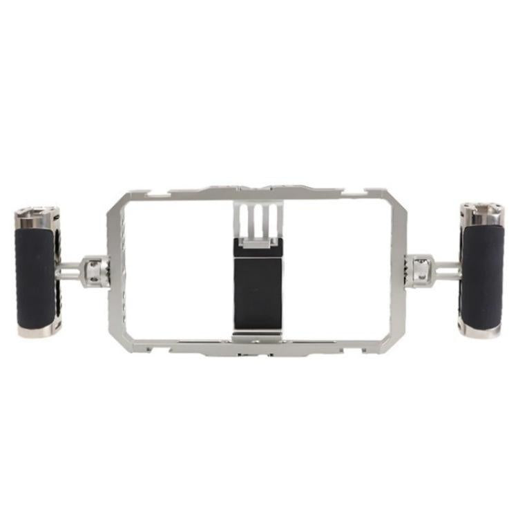C072 Aluminum Alloy Handheld Smartphone Cage Rig Photography Stabilizer Dual Handle Frame - Camera Cage by buy2fix | Online Shopping UK | buy2fix