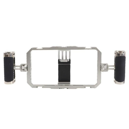 C072 Aluminum Alloy Handheld Smartphone Cage Rig Photography Stabilizer Dual Handle Frame - Camera Cage by buy2fix | Online Shopping UK | buy2fix