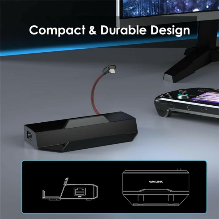 WAVLINK UHP3426 For Steam Deck Gigabit RJ45 100W PD Hub Adapter 6 in 1 Docking Station - Other Accessories by buy2fix | Online Shopping UK | buy2fix