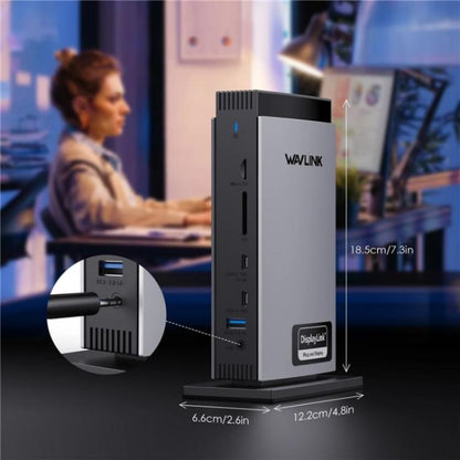 WAVLINK WL-UG69PD13Pro DisplayLink Docking Station 15 in 1 USB-C Hub for MacBook Laptop(UK Plug) -  by WAVLINK | Online Shopping UK | buy2fix