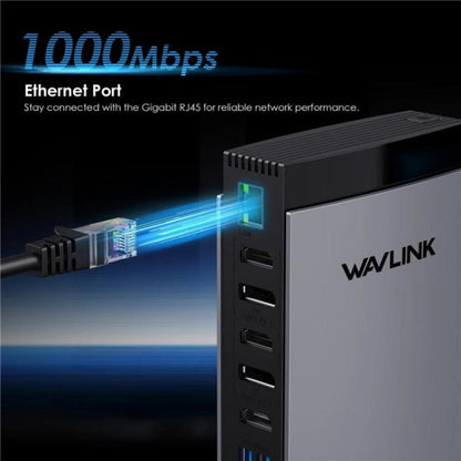 WAVLINK WL-UG69PD13Pro DisplayLink Docking Station 15 in 1 USB-C Hub for MacBook Laptop(UK Plug) -  by WAVLINK | Online Shopping UK | buy2fix
