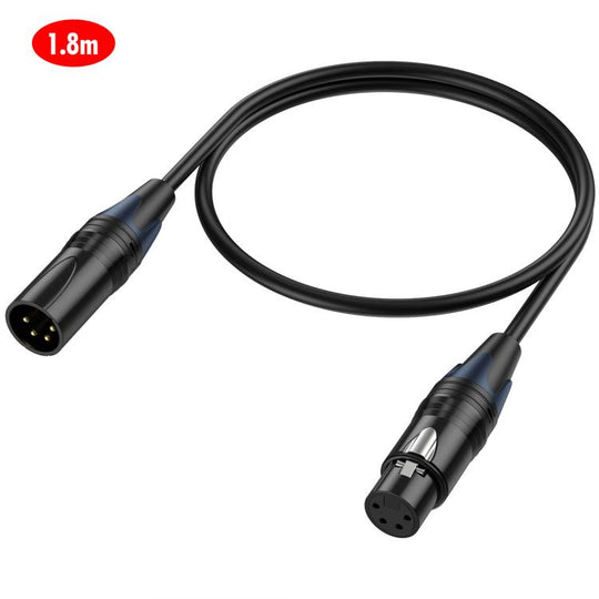 JUNSUNMAY 4 Pin XLR Male to Female Headphone Audio Adapter Cable, Length:1.8m
