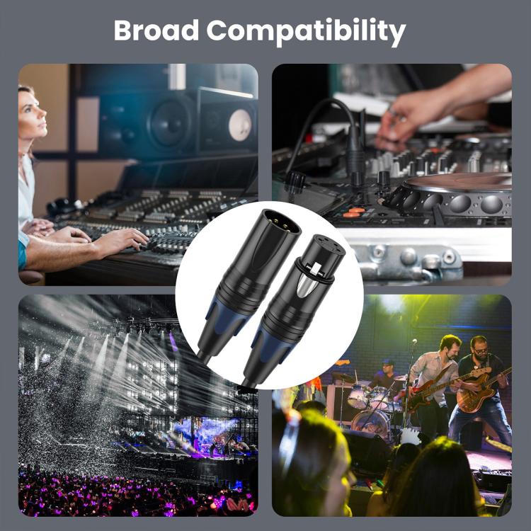 JUNSUNMAY 4 Pin XLR Male to Female Headphone Audio Adapter Cable, Length:3m - Microphone Audio Cable & Connector by JUNSUNMAY | Online Shopping UK | buy2fix