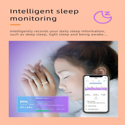 R18 SIZE 7 Smart Ring, Support Heart Rate / Blood Oxygen / Sleep / Care For Faimilies(Rose Gold) - Smart Rings / Smart Telephones by buy2fix | Online Shopping UK | buy2fix