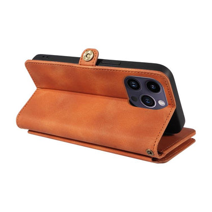 For iPhone 16 Pro Max Fantasy Multifunctional Zipper Wallet Leather Phone Case(orange) - iPhone 16 Pro Max Cases by buy2fix | Online Shopping UK | buy2fix
