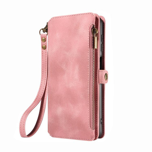 For iPhone 16 Plus Fantasy Multifunctional Zipper Wallet Leather Phone Case(pink) - iPhone 16 Plus Cases by buy2fix | Online Shopping UK | buy2fix