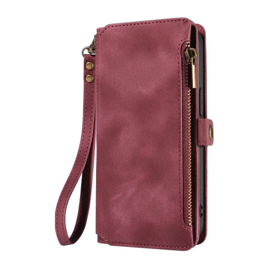 For iPhone 15 Fantasy Multifunctional Zipper Wallet Leather Phone Case(purple) - iPhone 15 Cases by buy2fix | Online Shopping UK | buy2fix