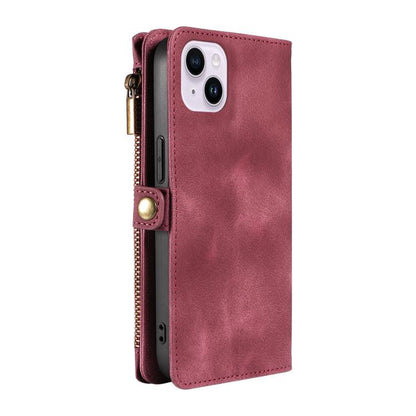 For iPhone 14 Fantasy Multifunctional Zipper Wallet Leather Phone Case(purple) - iPhone 14 Cases by buy2fix | Online Shopping UK | buy2fix